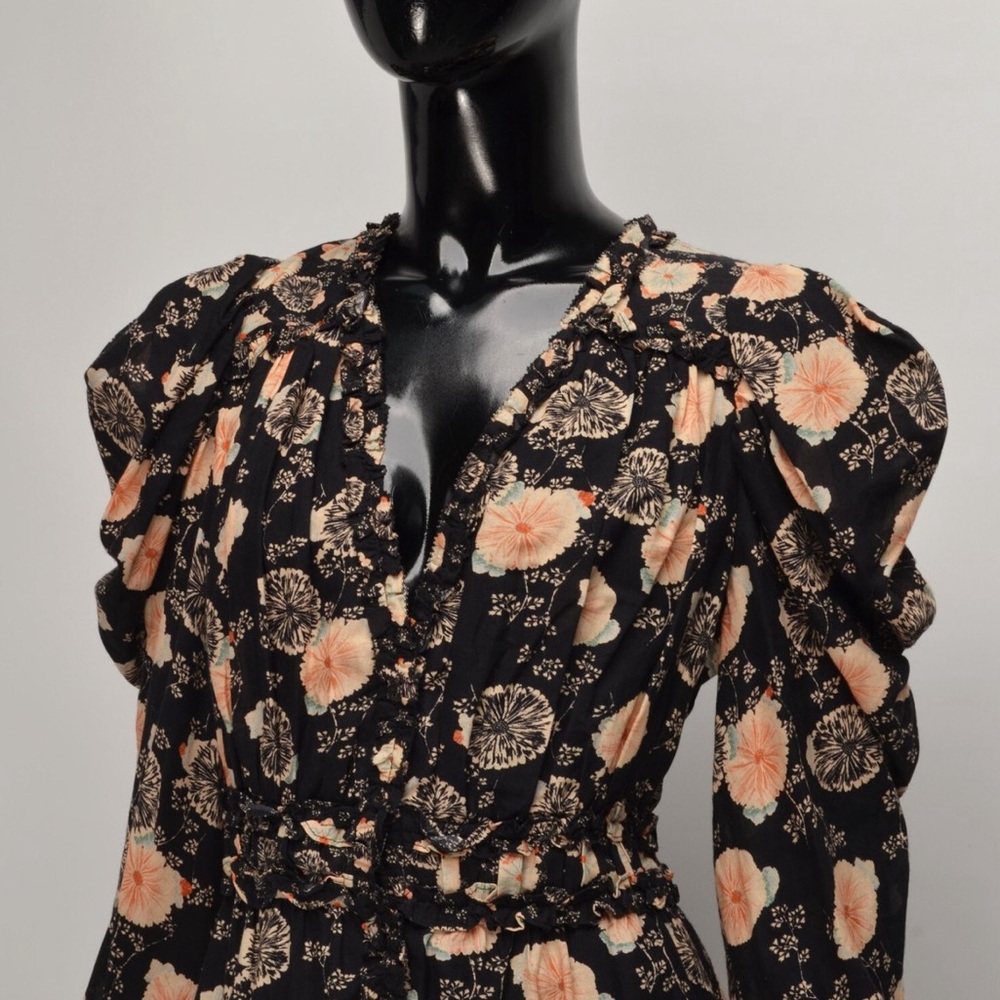 Ulla Johnson Winsor Dress in Noir Floral - Picture 6 of 7